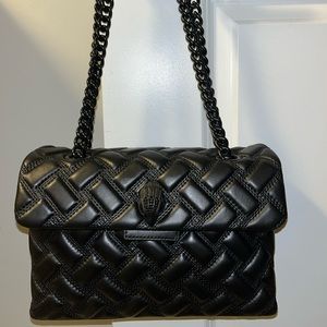KURT GEIGER LONDON Kensington Drench Black Convertible Shoulder Bag